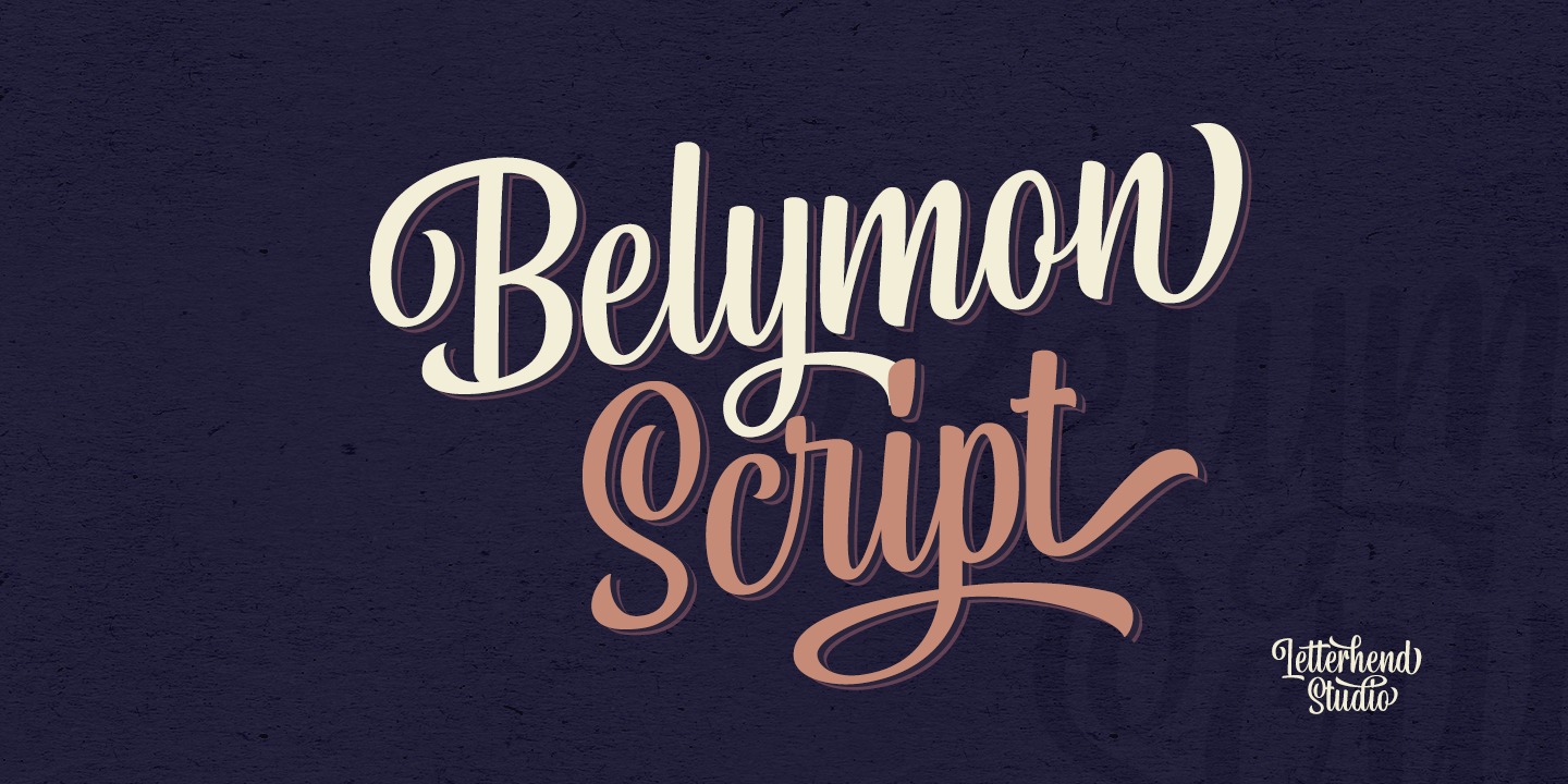 Przykład czcionki Belymon Script